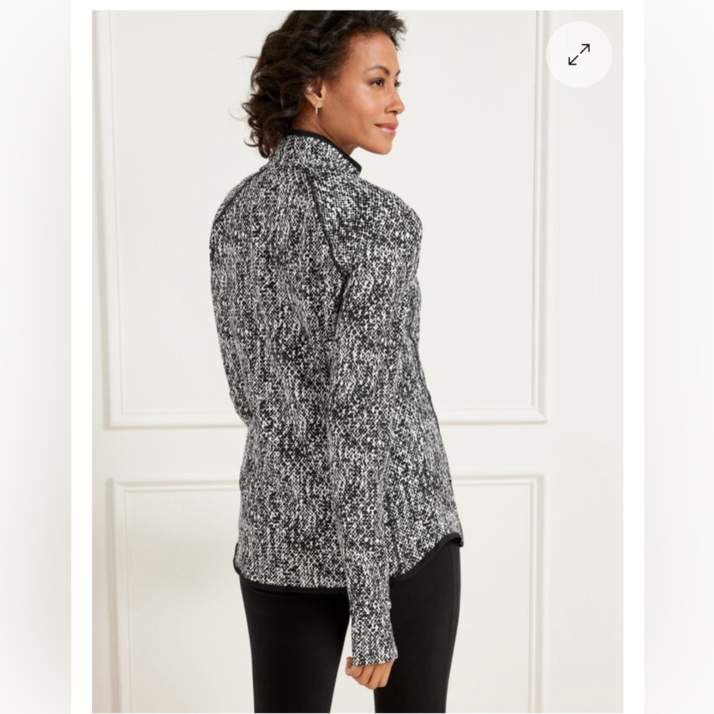 T By Talbots Performance Jacket - Black & White -… - image 2